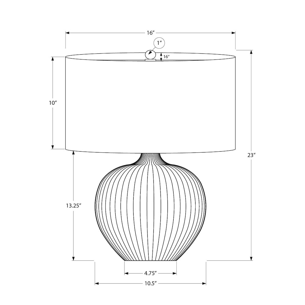 Lighting, 23"H, Table Lamp, Black Ceramic, Black Shade, Contemporary. Picture 7