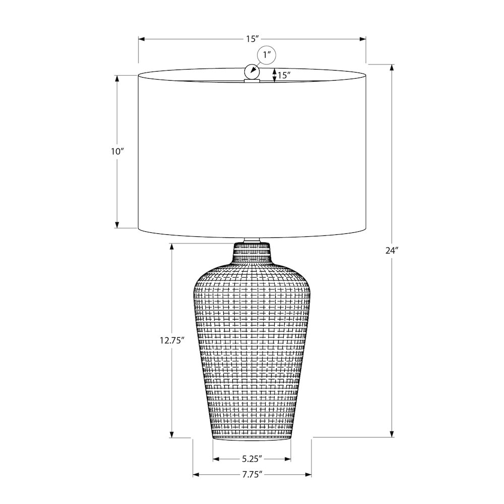 Lighting, Table Lamp, 24"H, Black Ceramic, Black Shade, Contemporary. Picture 7