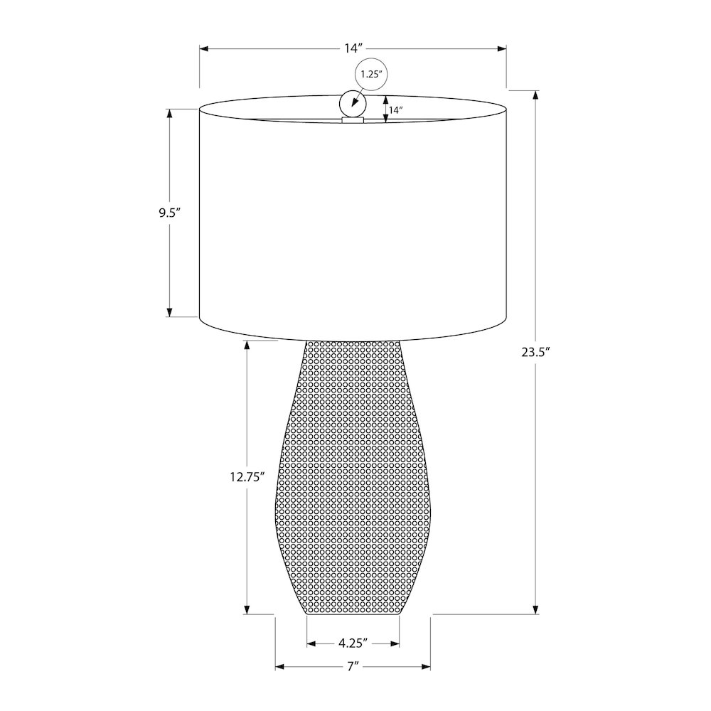 Lighting, 24"H, Table Lamp, Grey Resin, Ivory / Cream Shade, Contemporary. Picture 7