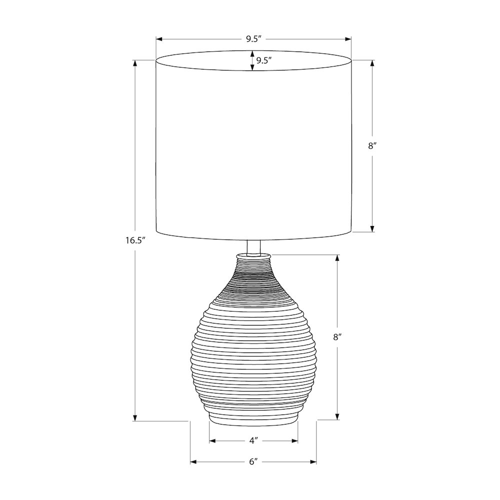 17"H, Table Lamp, Ivory Resin, Ivory / Cream Shade, Contemporary, Modern. Picture 3