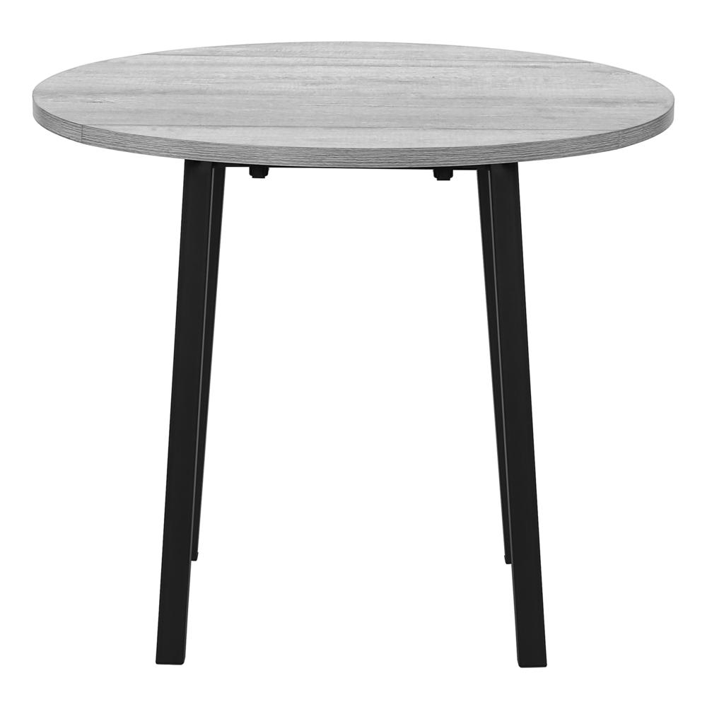 Dining Table Set, 3pcs Set, Small, 35 Drop Leaf, Kitchen, Black Metal. Picture 3