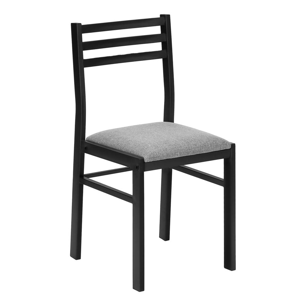 Dining Table Set, 3pcs Set, Small, 35 Drop Leaf, Kitchen, Black Metal. Picture 4