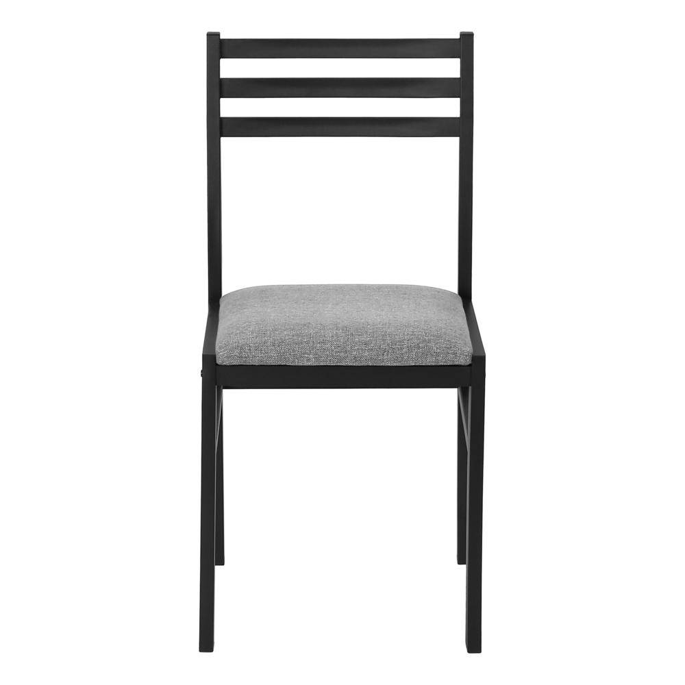 Dining Table Set, 3pcs Set, Small, 35 Drop Leaf, Kitchen, Black Metal. Picture 5