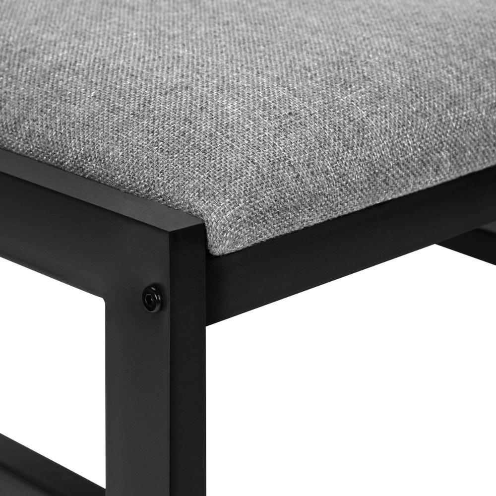Dining Table Set, 3pcs Set, Small, 35 Drop Leaf, Kitchen, Black Metal. Picture 8