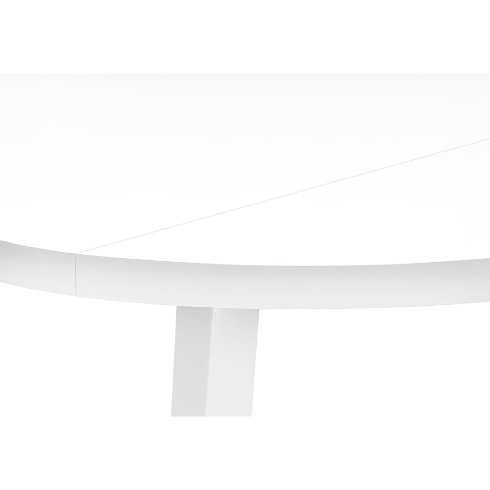 Dining Table Set, 3pcs Set, Small, 35 Drop Leaf, Kitchen, White Metal. Picture 7