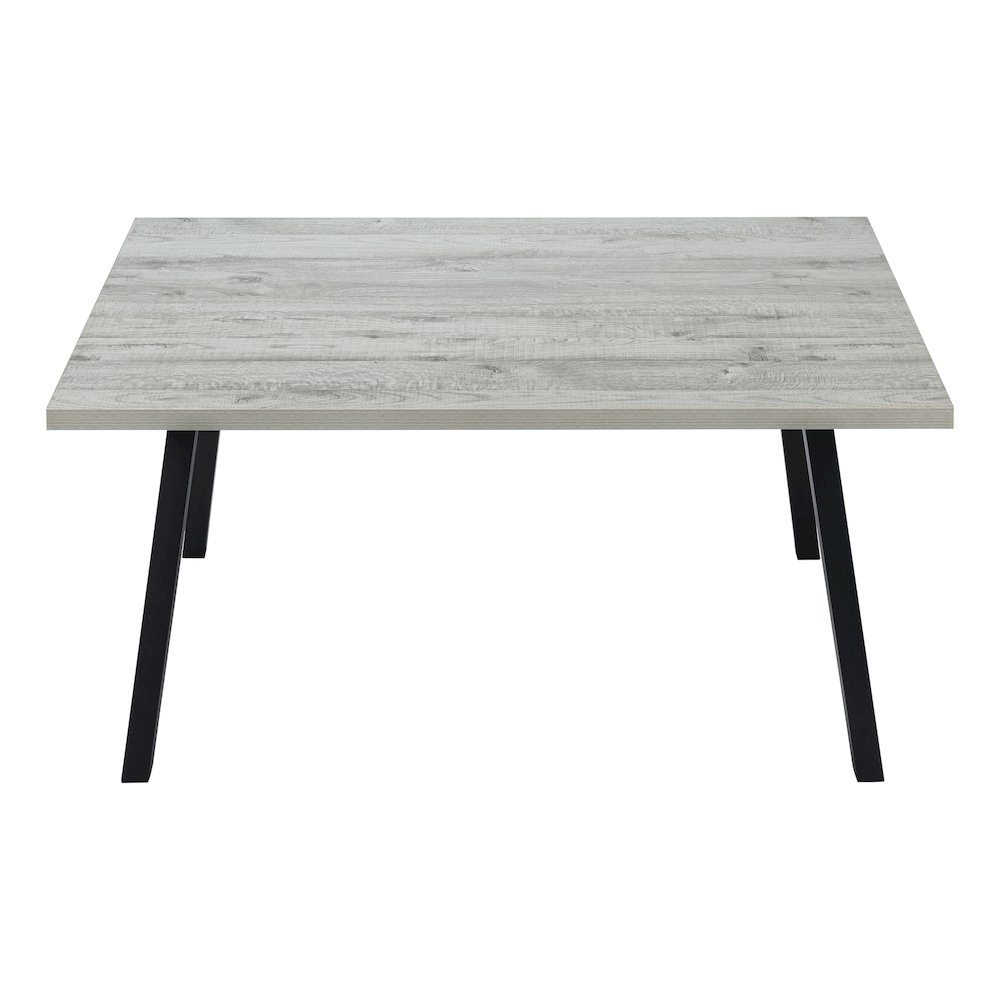 Dining Table, 60 Rectangular, Kitchen, Dining Room, Grey Laminate, Black. Picture 2