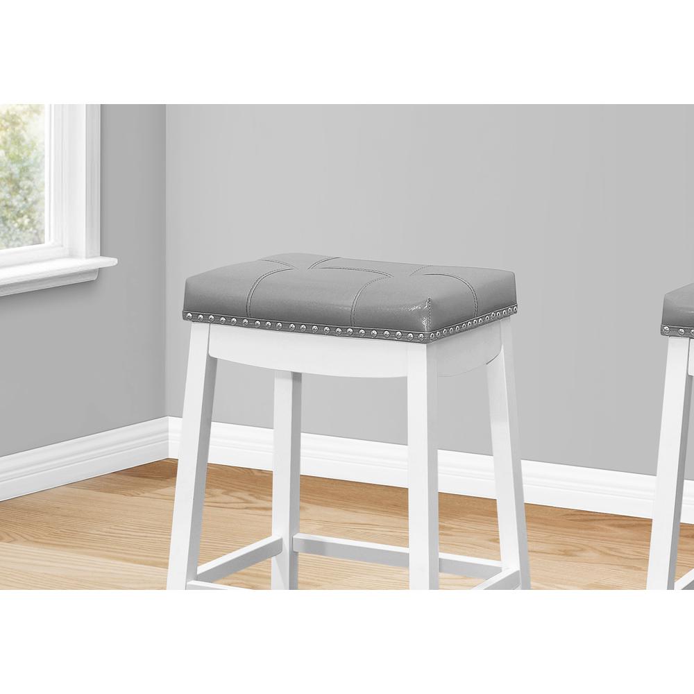 Bar Stool, Set Of 2, Counter Height, Saddle Seat, Kitchen. Picture 3