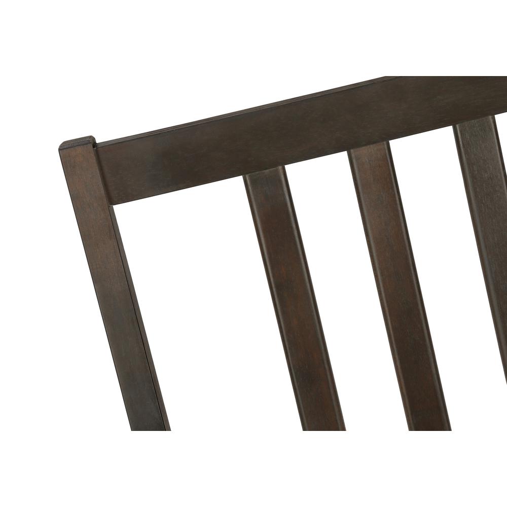 Dining Chair, Set Of 2, Side, Upholstered, Kitchen, Dining Room, Brown Leather. Picture 7