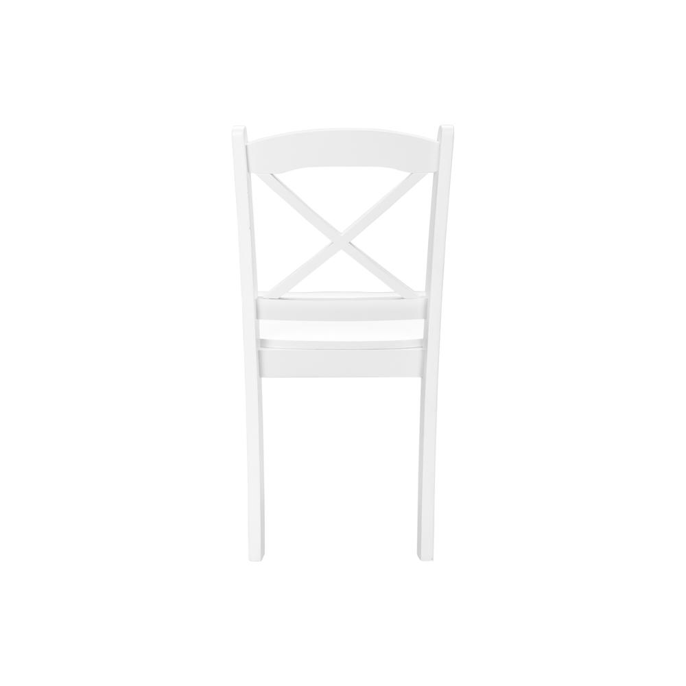 Dining Chair, Set Of 2, Side, Kitchen, Dining Room, White, Wood Legs. Picture 5