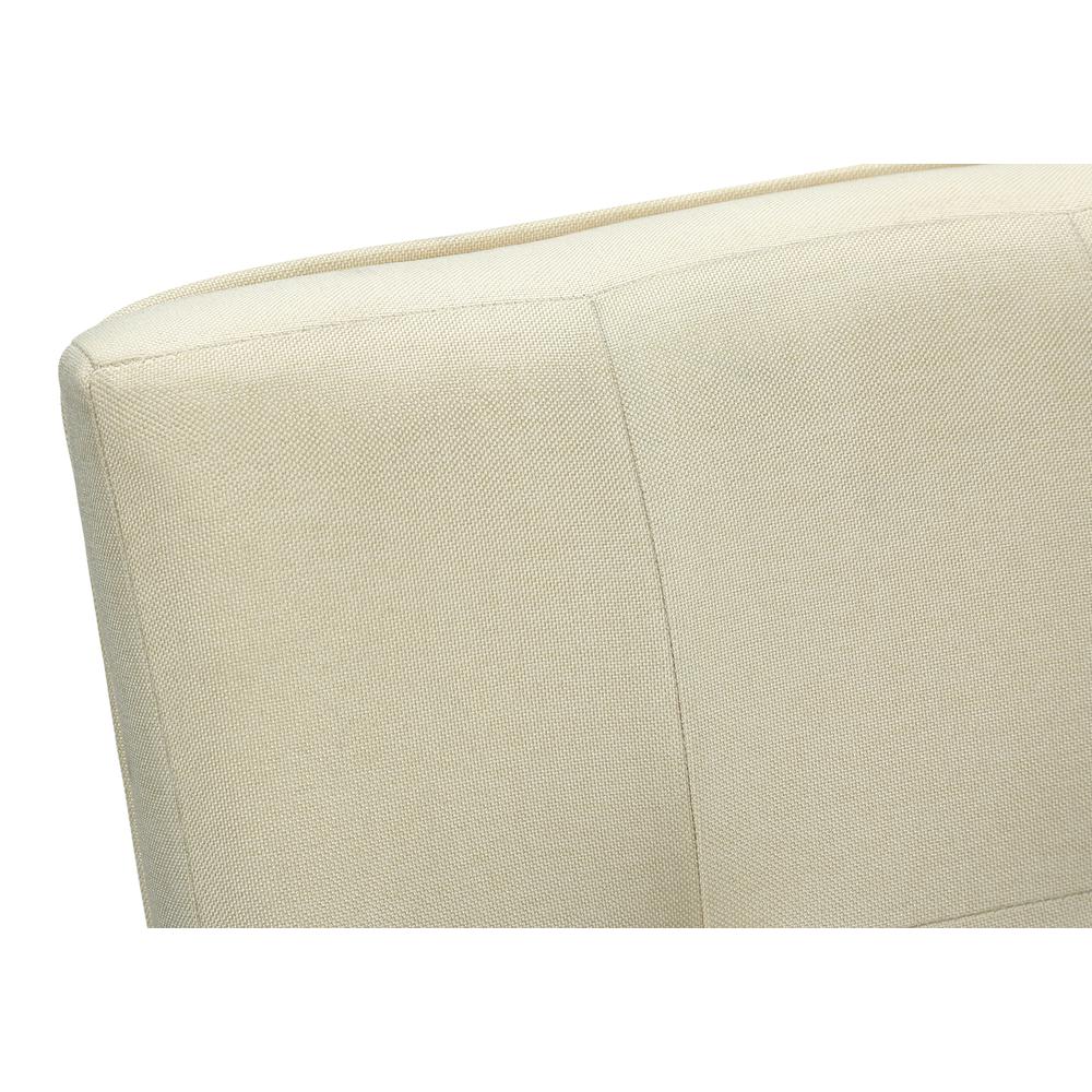 Dining Chair, 37 Height, Set Of 2, Upholstered, Dining Room, Kitchen, Cream Fab. Picture 6