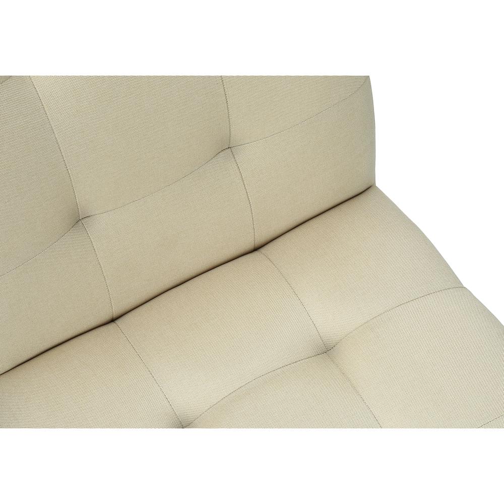 Dining Chair, 37 Height, Set Of 2, Upholstered, Dining Room, Kitchen, Cream Fab. Picture 8