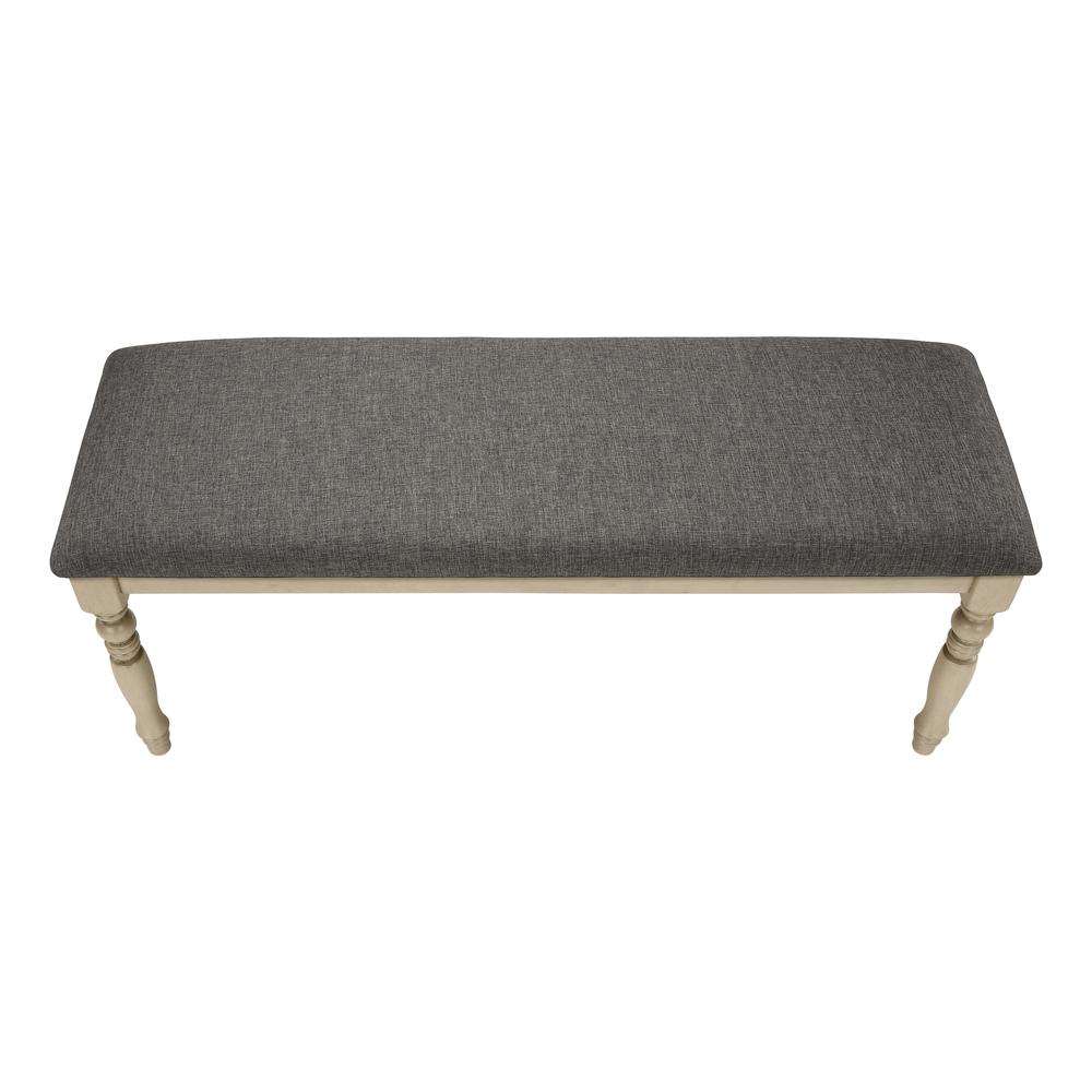 Bench, 48 Rectangular, Upholstered, Wood, Entryway, Dining Room, Kitchen. Picture 5