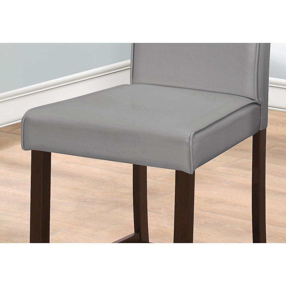 Dining Chair, Set Of 2, Counter Height, Upholstered, Kitchen, Dining Room. Picture 3