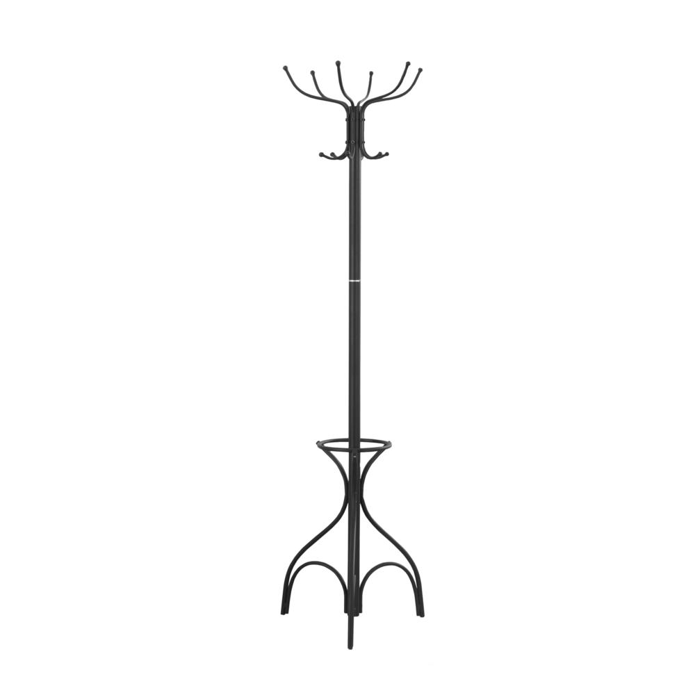 Coat Rack, Hall Tree, Free Standing, 12 Hooks, Entryway, 70H, Umbrella Holder. Picture 1