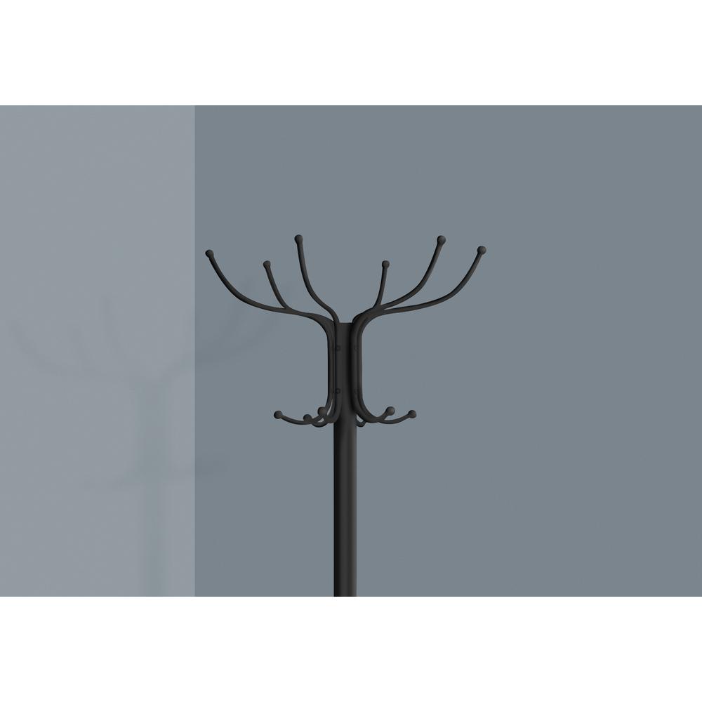 Coat Rack, Hall Tree, Free Standing, 12 Hooks, Entryway, 70H, Umbrella Holder. Picture 3