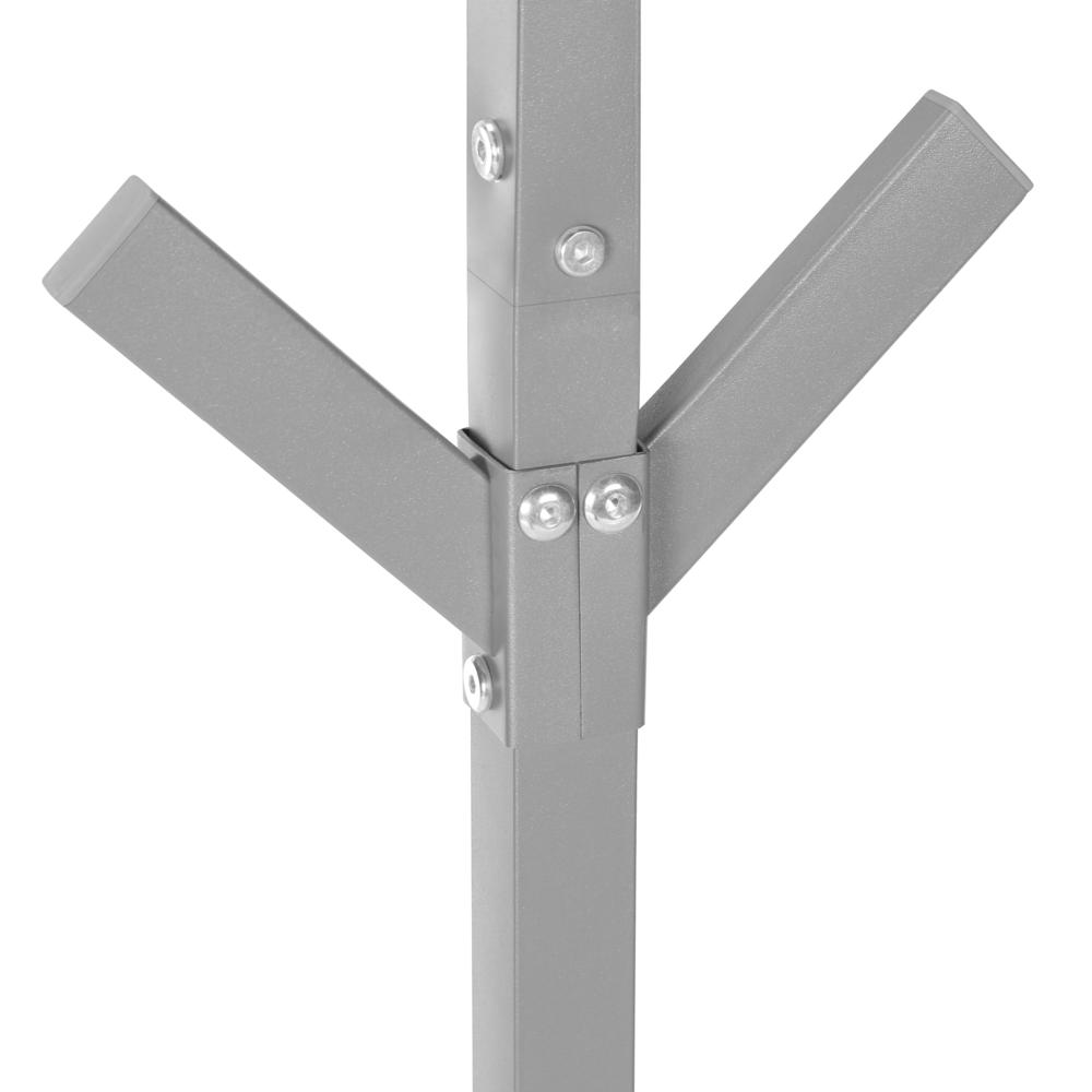 Coat Rack, Hall Tree, Free Standing, 8 Hooks, Entryway, 70H, Bedroom, Grey. Picture 6