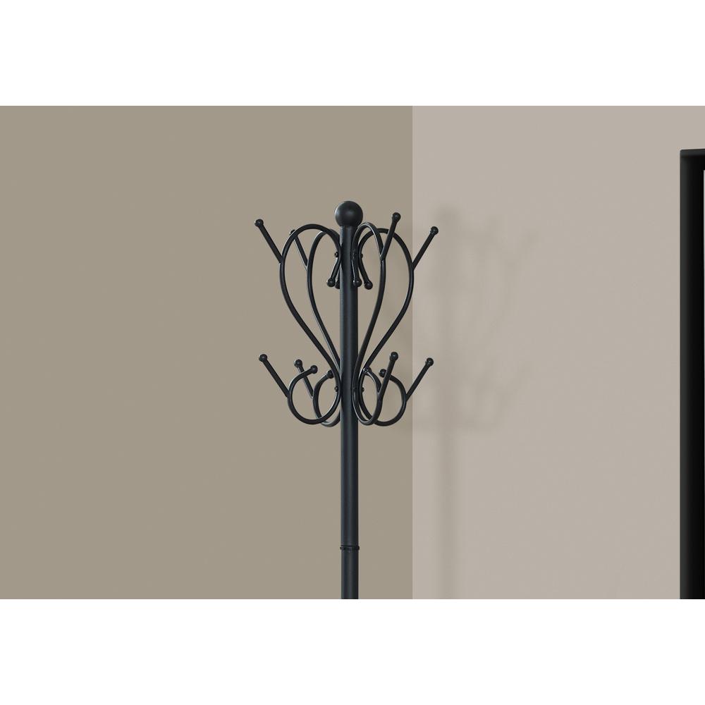 Coat Rack, Hall Tree, Free Standing, 8 Hooks, Entryway, 71H, Umbrella Holder. Picture 3