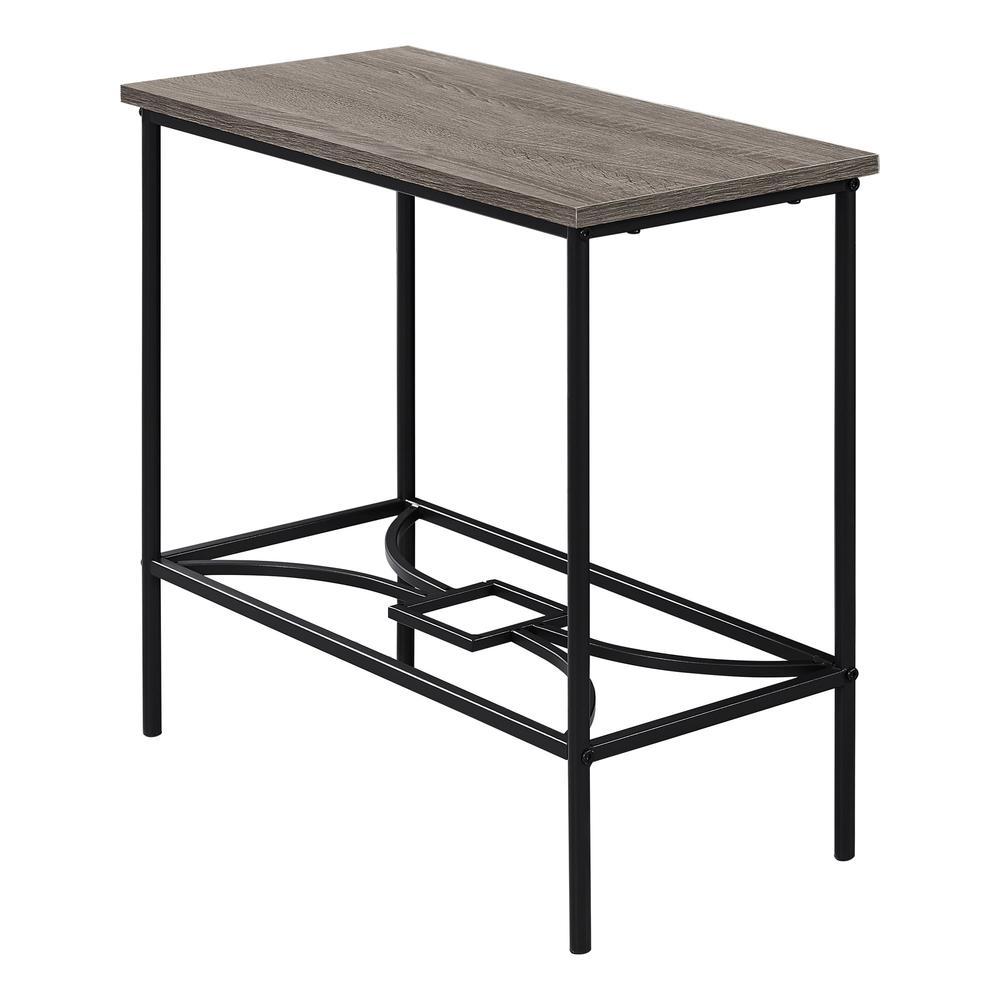 Accent Table, Side, End, Narrow, Small, 2 Tier, Living Room, Bedroom, Brown. Picture 1