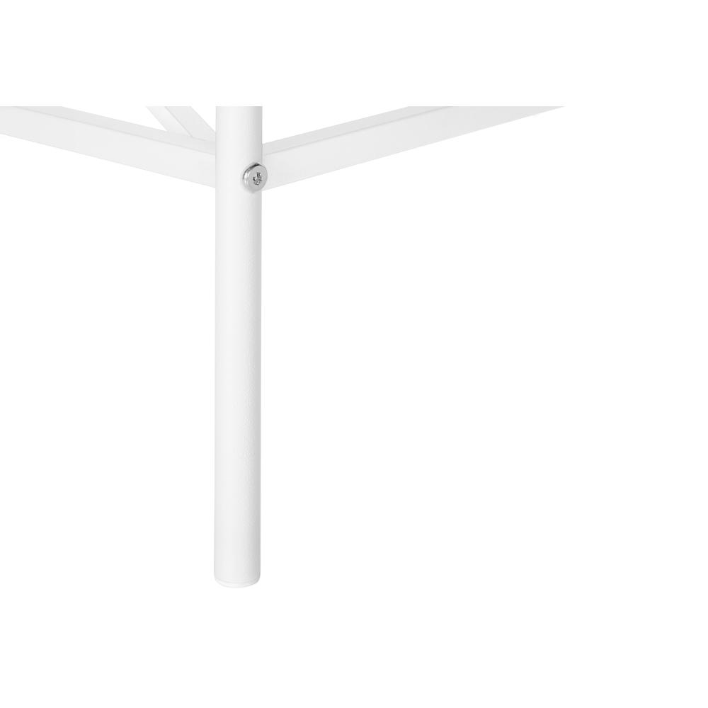 Accent Table, Side, End, Narrow, Small, 2 Tier, Living Room, Bedroom, White. Picture 6