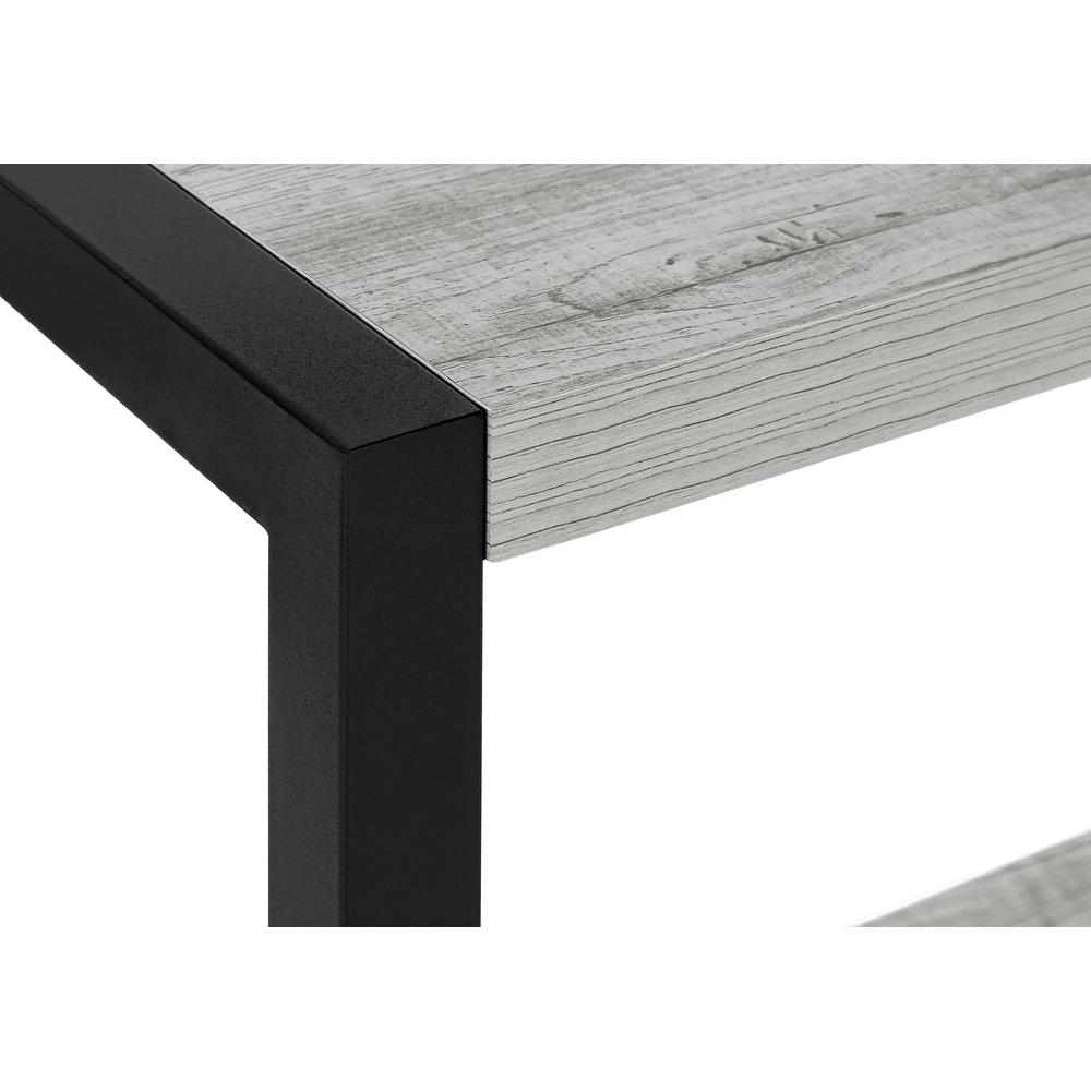 Accent Table, Side, End, Narrow, Small, 2 Tier, Living Room, Bedroom, Grey. Picture 6