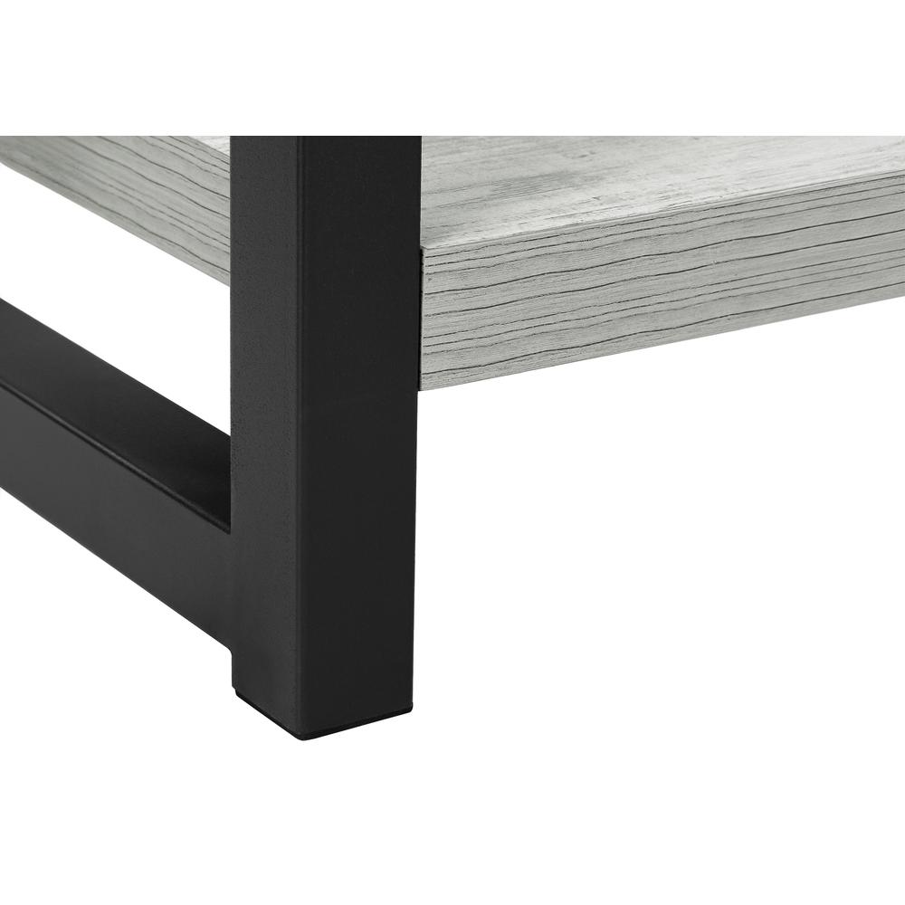 Accent Table, Side, End, Narrow, Small, 2 Tier, Living Room, Bedroom, Grey. Picture 7