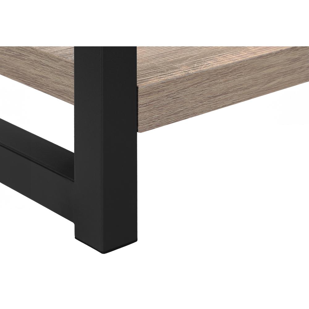 Accent Table, Side, End, Narrow, Small, 2 Tier, Living Room, Bedroom, Brown. Picture 7