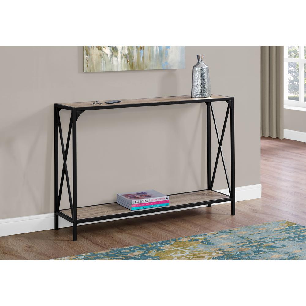 Accent Table, Console, Entryway, Narrow, Sofa, Living Room, Bedroom, Brown. Picture 3