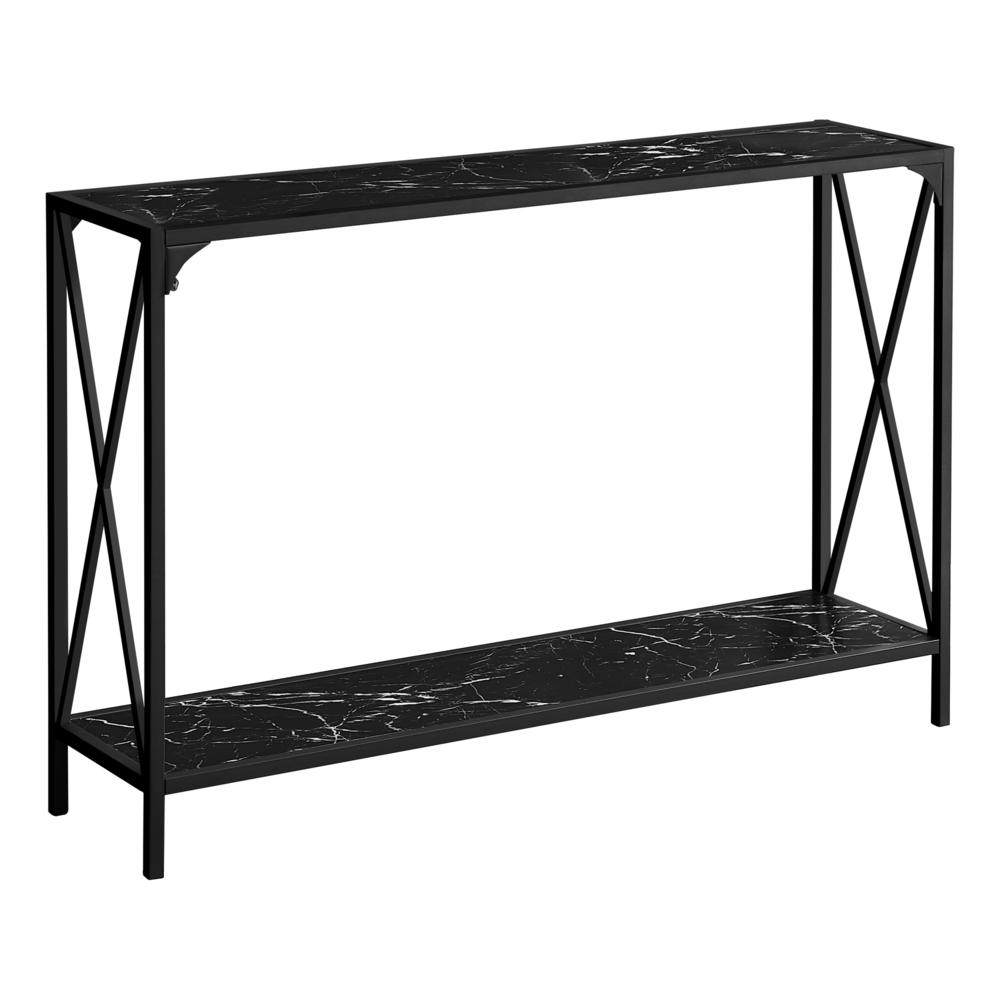 Accent Table, Console, Entryway, Narrow, Sofa, Living Room, Bedroom, Black. Picture 1