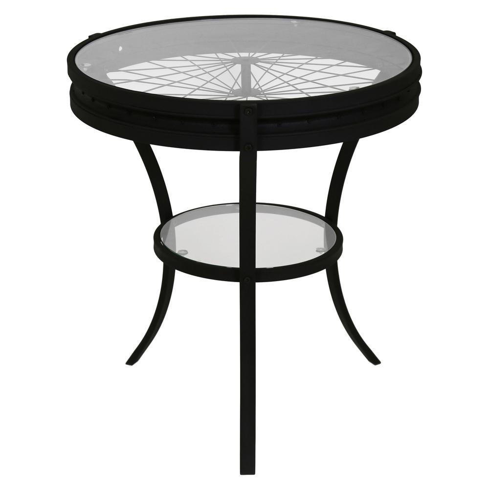 Accent Table, Side, End, Nightstand, Lamp, Round, Living Room, Bedroom, Clear. Picture 1