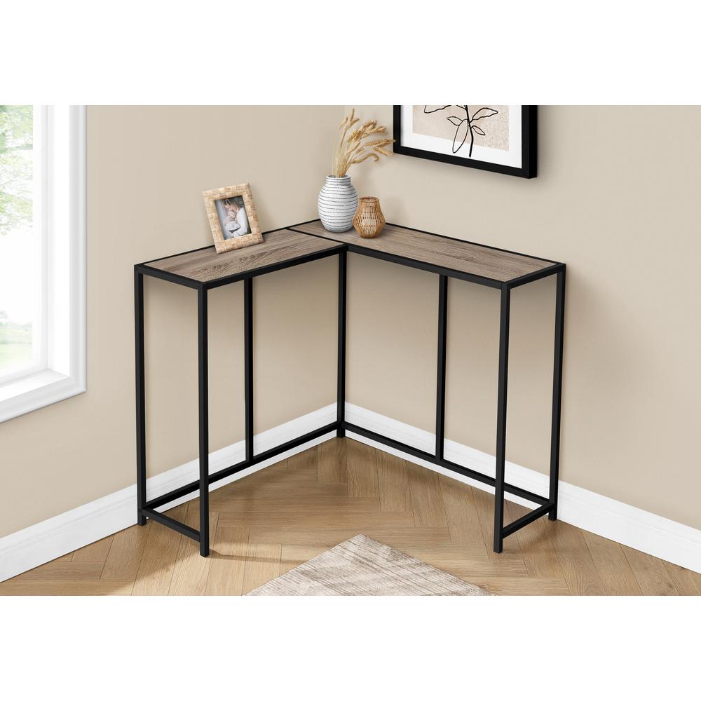 Accent Table, Console, Entryway, Narrow, Corner, Living Room, Bedroom, Brown. Picture 3