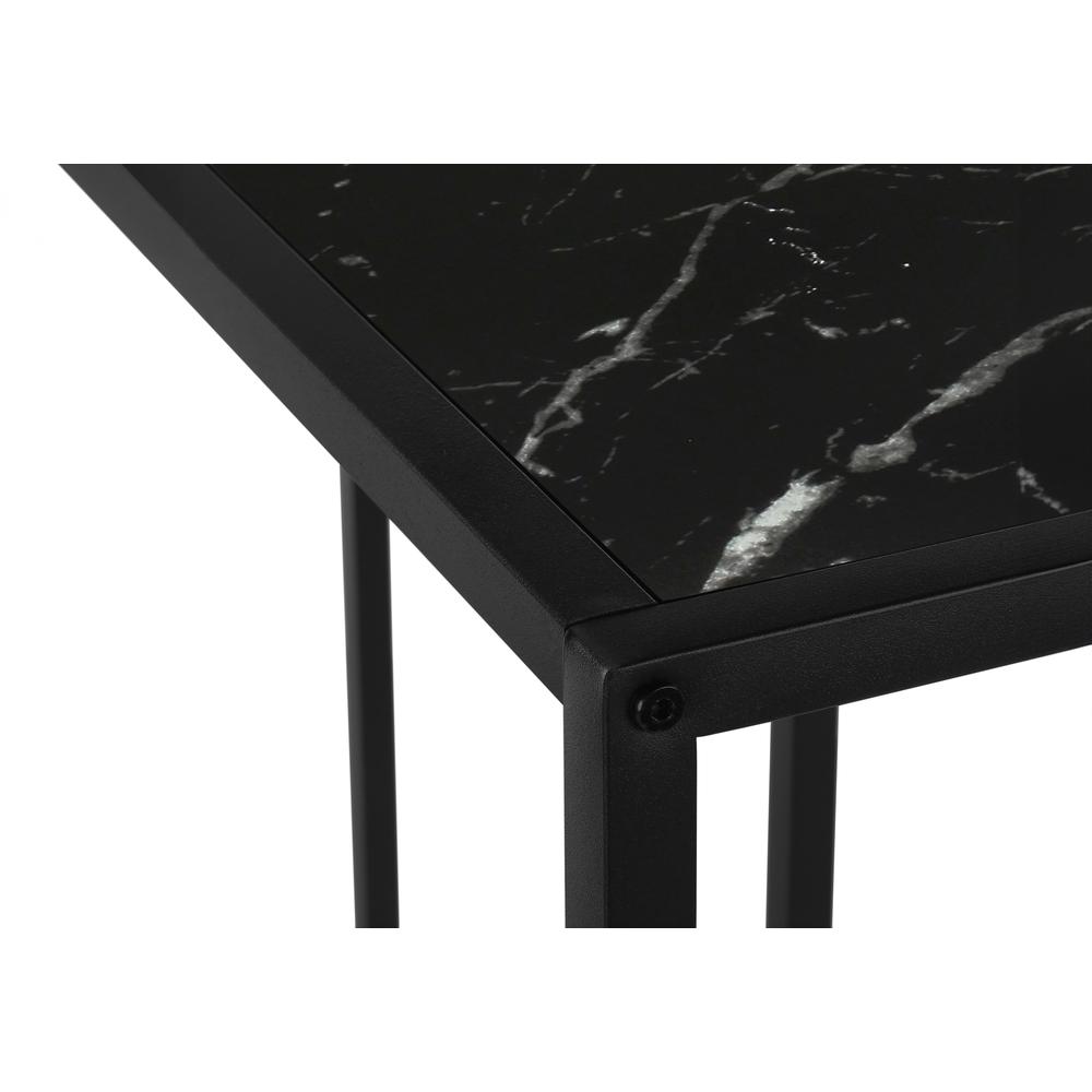 Accent Table, Console, Entryway, Narrow, Corner, Living Room, Bedroom, Black. Picture 6