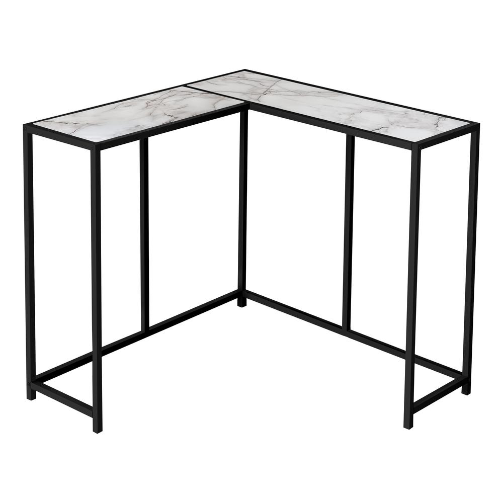 Accent Table, Console, Entryway, Narrow, Corner, Living Room, Bedroom, White. Picture 1