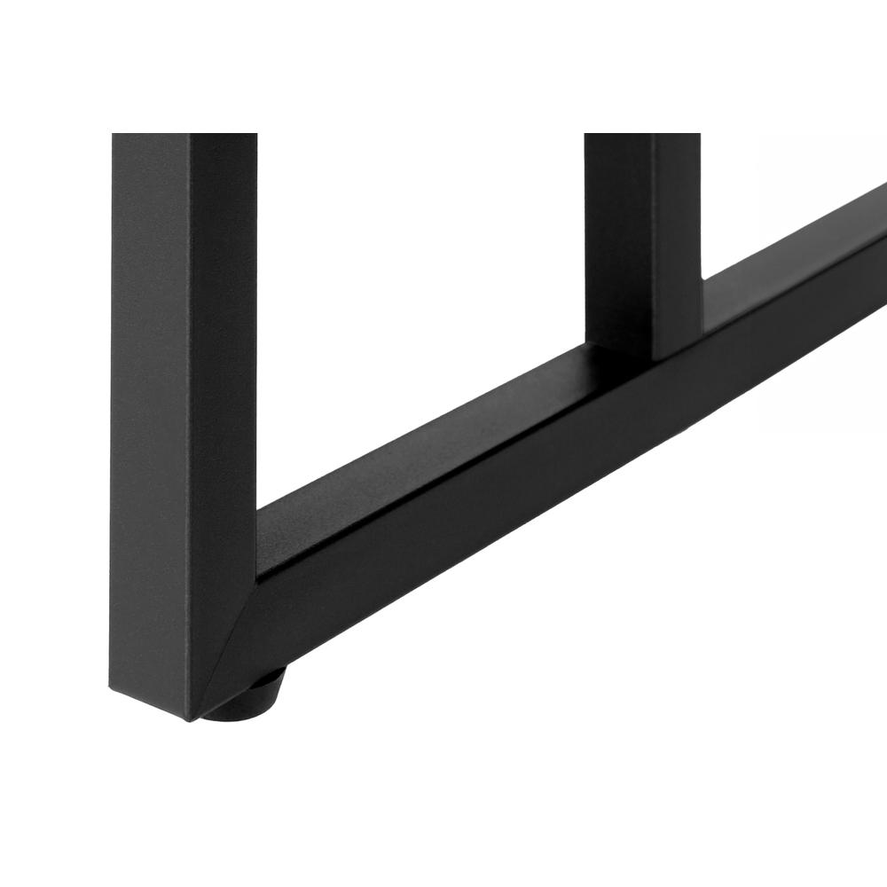 Accent Table, C-shaped, End, Side, Snack, Living Room, Bedroom, Black Laminate. Picture 7