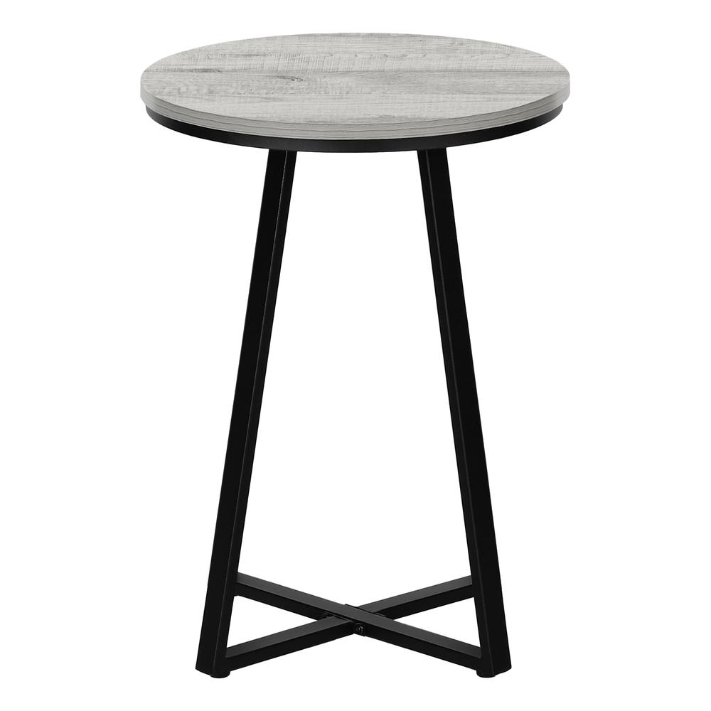 Accent Table, Side, Round, End, Nightstand, Lamp, Living Room, Bedroom, Grey. Picture 1