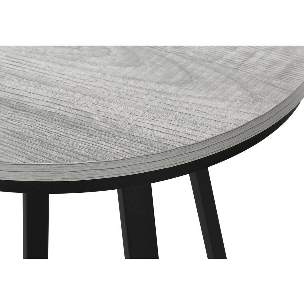 Accent Table, Side, Round, End, Nightstand, Lamp, Living Room, Bedroom, Grey. Picture 6