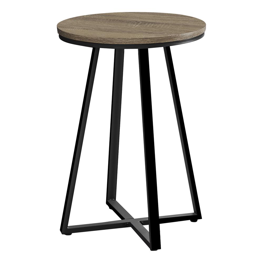 Accent Table, Side, Round, End, Nightstand, Lamp, Living Room, Bedroom, Brown. Picture 1