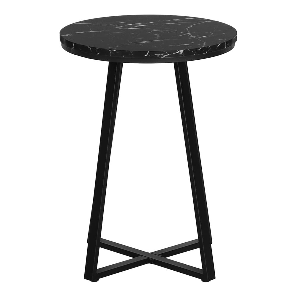 Accent Table, Side, Round, End, Nightstand, Lamp, Living Room, Bedroom, Black. Picture 3