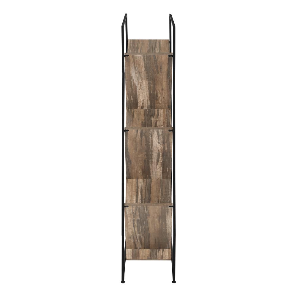 Bookshelf, Bookcase, Etagere, 3 Tier, 60H, Office, Bedroom, Black Laminate. Picture 3