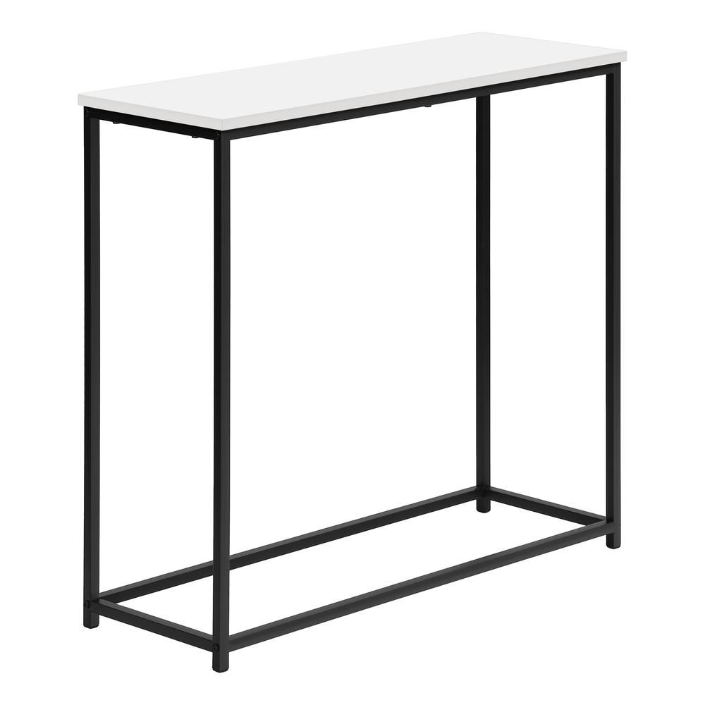Accent Table, Console, Entryway, Narrow, Sofa, Living Room, Bedroom, White. Picture 1