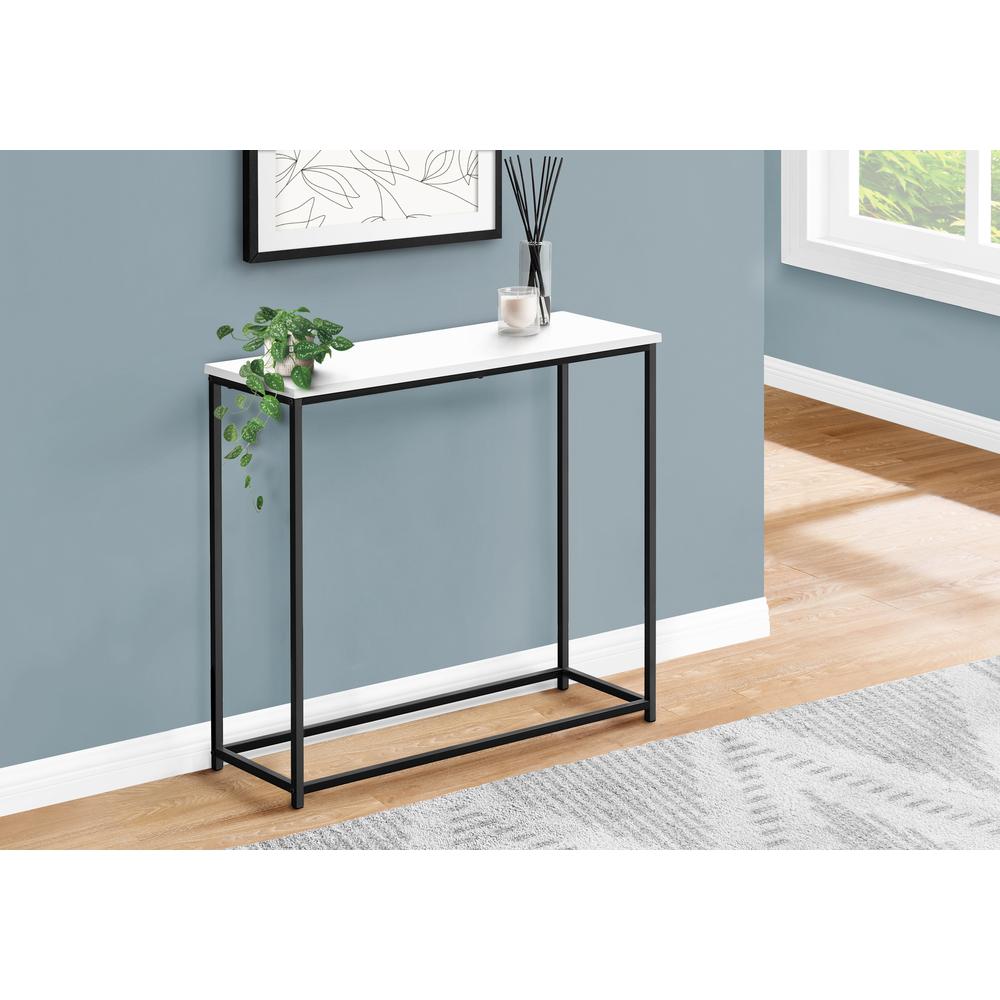 Accent Table, Console, Entryway, Narrow, Sofa, Living Room, Bedroom, White. Picture 9