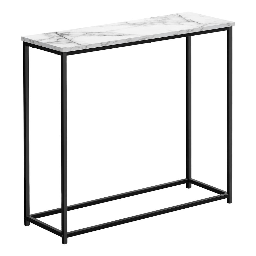 Accent Table, Console, Entryway, Narrow, Sofa, Living Room, Bedroom, White. Picture 1