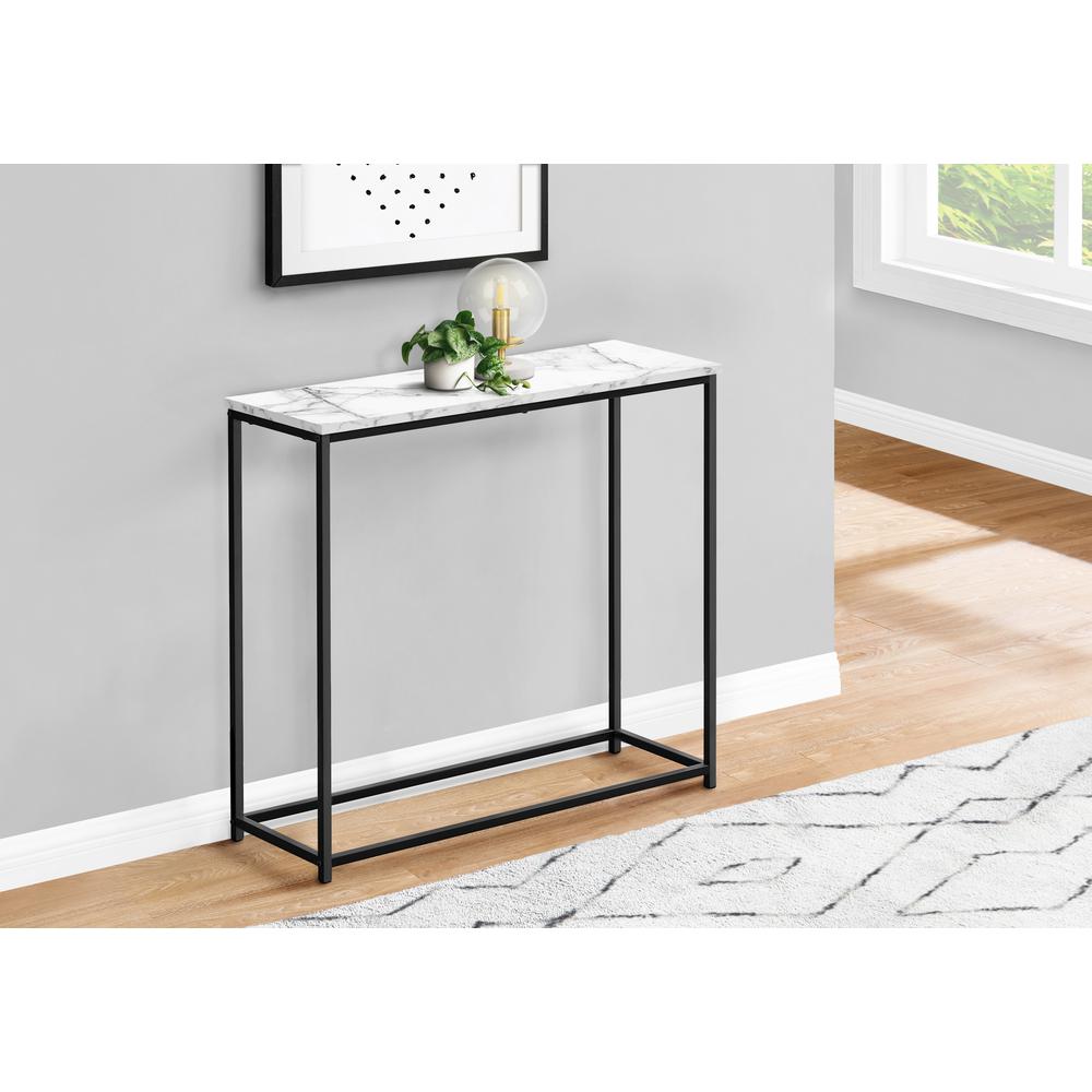 Accent Table, Console, Entryway, Narrow, Sofa, Living Room, Bedroom, White. Picture 3
