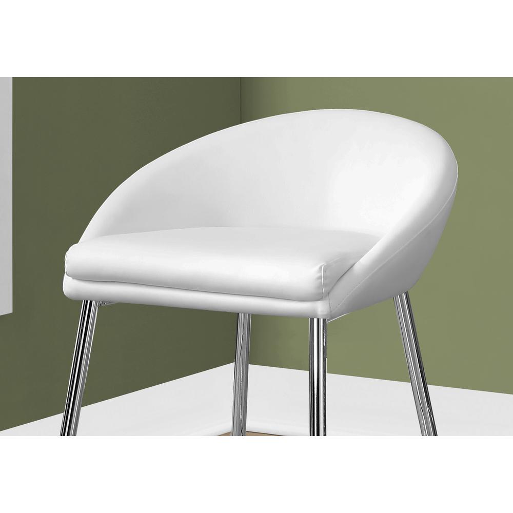 Bar Stool, Set Of 2, Counter Height, Kitchen, Chrome. Picture 3