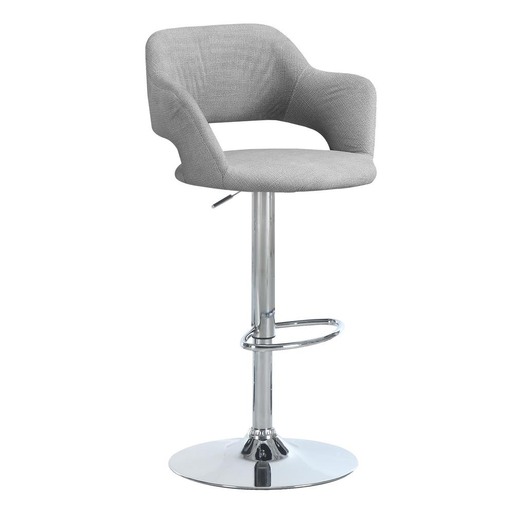 Bar Stool, Swivel, Bar Height, Adjustable, Chrome. Picture 1