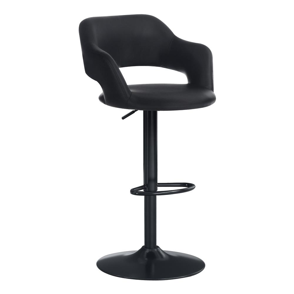 Bar Stool, Swivel, Bar Height, Adjustable, Black. Picture 1