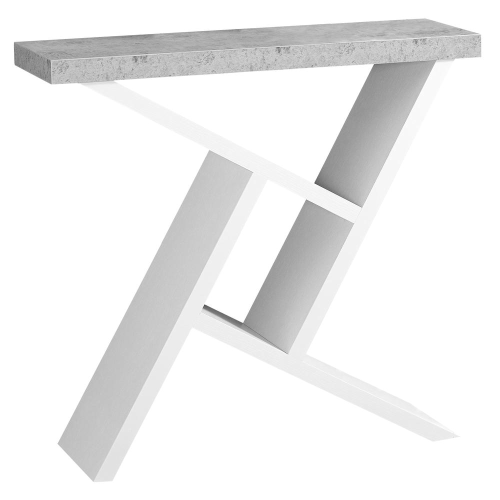 Accent Table, Console, Entryway, Narrow, Sofa, Living Room, Bedroom, Grey. Picture 1