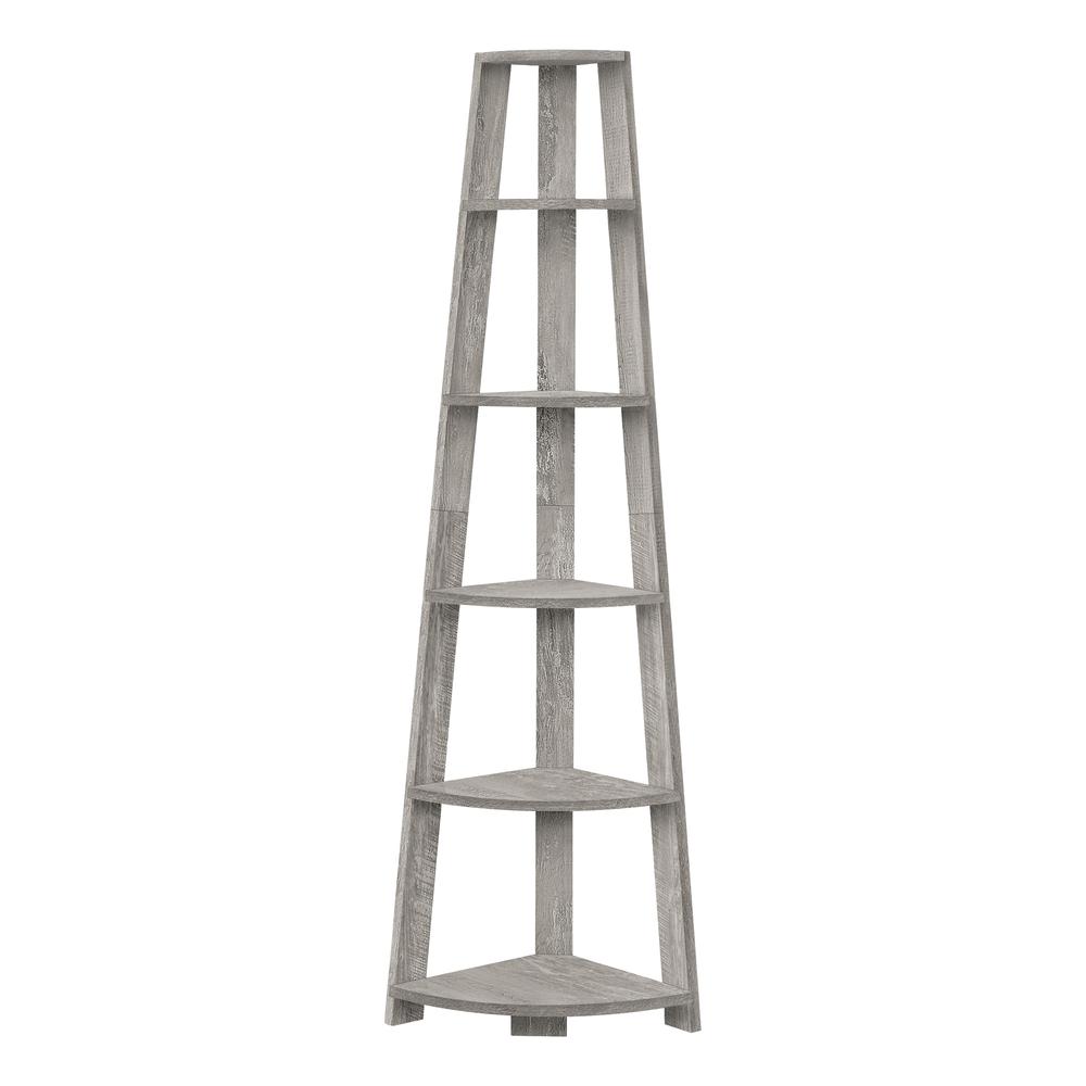 Bookshelf, Bookcase, Etagere, Corner, 5 Tier, 72H, Office, Bedroom. Picture 1