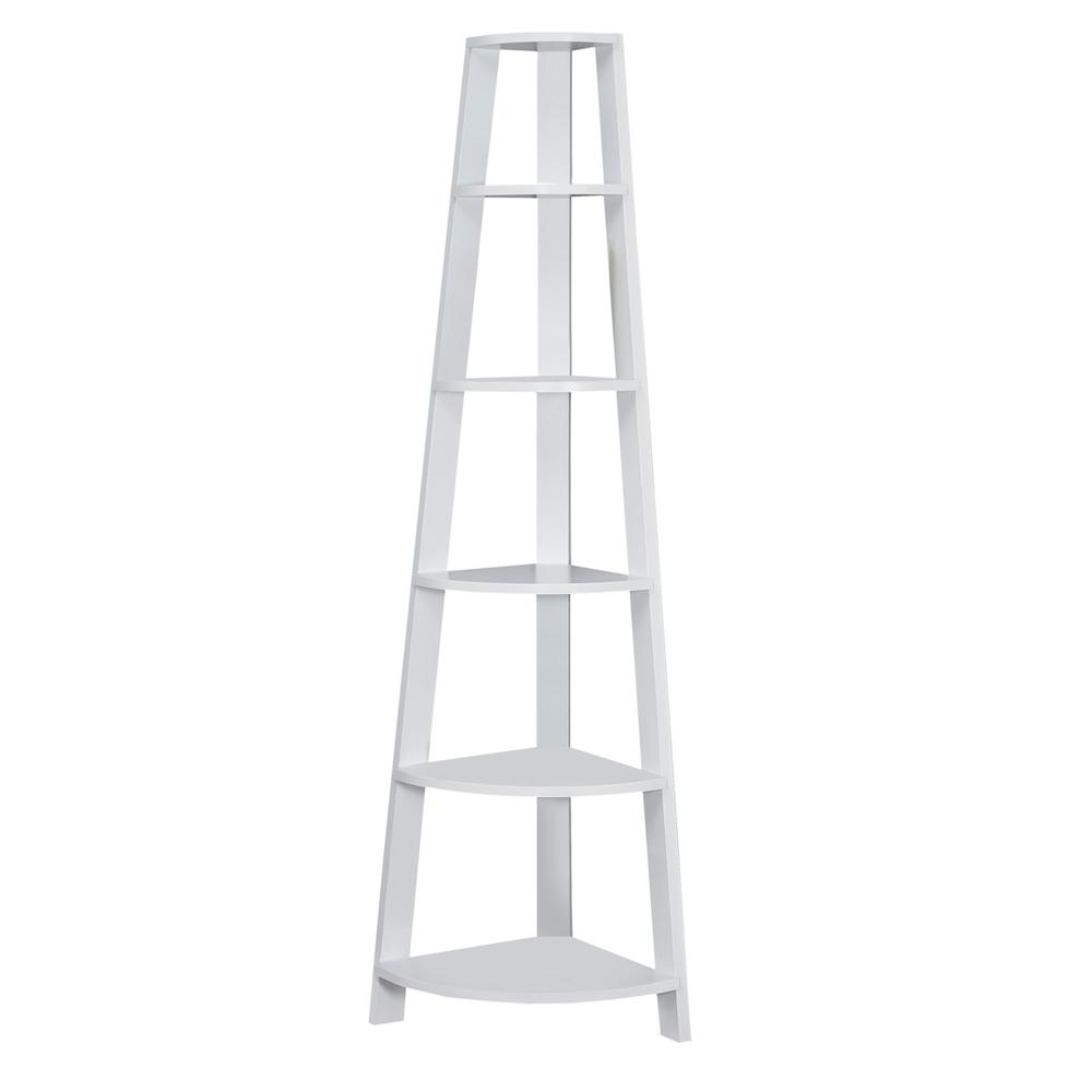 Bookshelf, Bookcase, Etagere, Corner, 5 Tier, 72H, Office, Bedroom. Picture 1