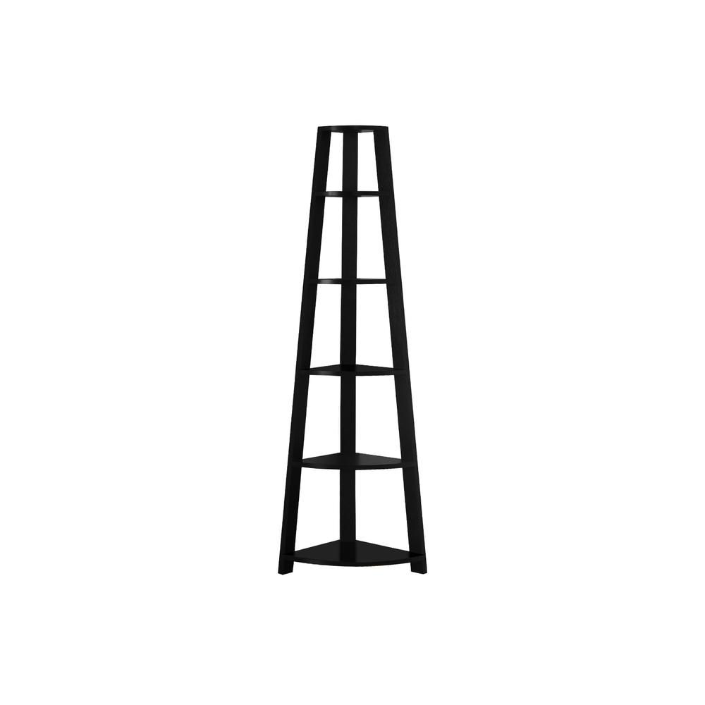 Bookshelf, Bookcase, Etagere, Corner, 5 Tier, 72H, Office, Bedroom. Picture 1