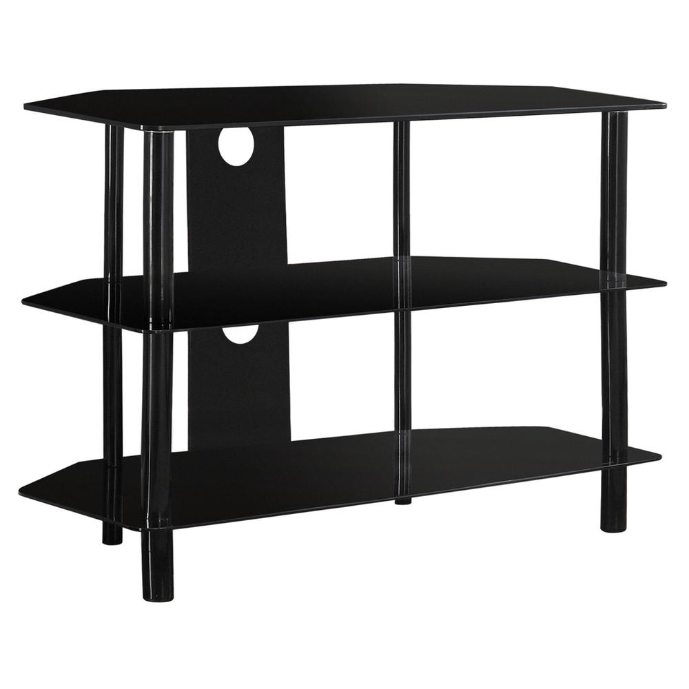Tv Stand, 36 Inch, Console, Media Entertainment Center, Storage Shelves. Picture 1